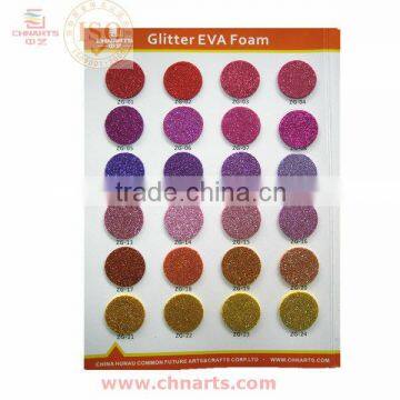 Glitter EVA foam sheet full colour atla/colour chart