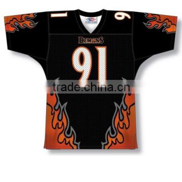 Polyester Spandex custom Sublimated Demons American Football Jersey/Shirt