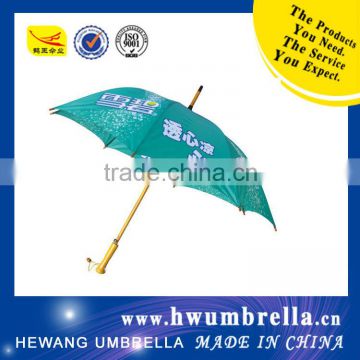 Wooden Shaft Wooden straight Handle Two Layer Straight Golf Umbrella