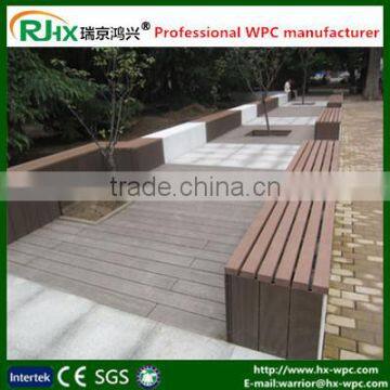 wood-plastic composite bench for outdoor public bench