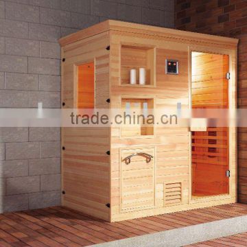 2 person white pine infrared sauna room