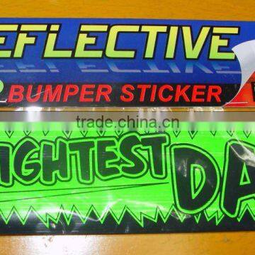 high quality reflective bumper sticker for car