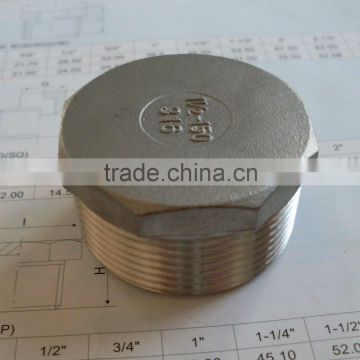 Stainless steel hex plug