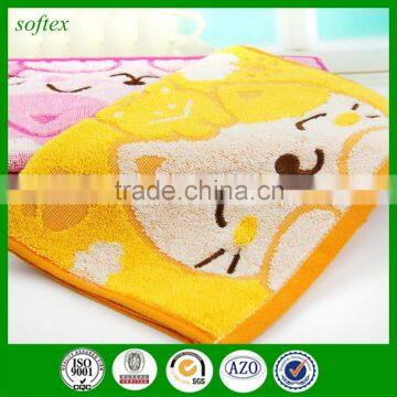 32s2 cotton 25x50cm 50g smile cat cartoon children towels jacquard