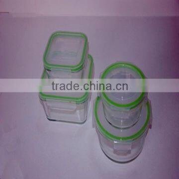 plastic vacuum food storage lock containe