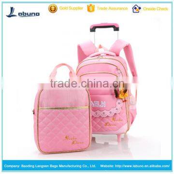 2016 new design kids trolly school bag for teens backpack