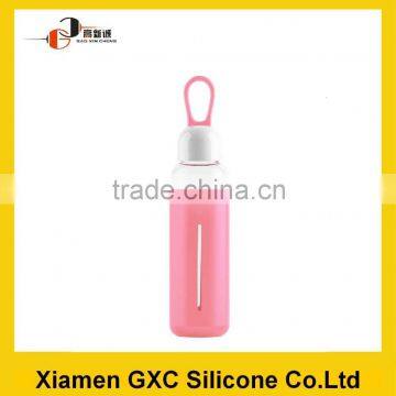 420ml high resistant protective glass bottle silicone sleeve