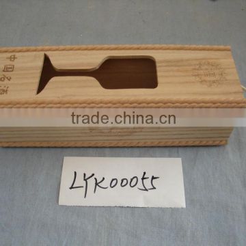 wooden wine box with window