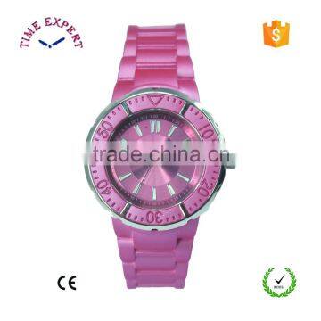 Classic silicone women case and band watches for ladies