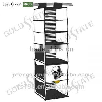 Black and white folding polyester hang storage box