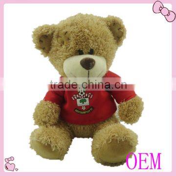 Plush brown bear with clothing, stuffed and plush toys, soft toys