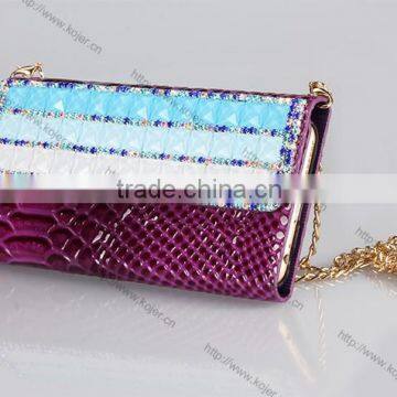 New Bling-bling Crocodile Handbag Leather Wallet Holster Flip Case photo-3
