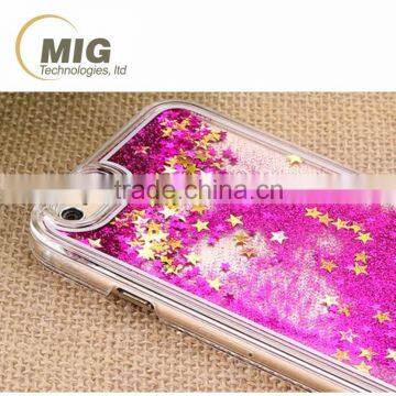 Liquid flow Cell phone case For samsung galaxy s6 Mobile phone cover Transparent case For samsung s5