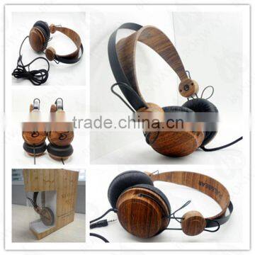 cool in-ear stereo wood earphone for iphone samsung