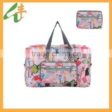 colorful carton travel bag with shoe compartment