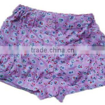 children's girls pink shorts kids clothes girls woven shorts floral children shorts baby bloomer