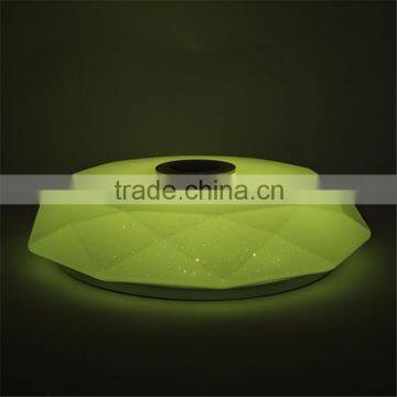 24W Modern Surface Mounted Dimmable RGB Lamp Fixture Round Color Changing LED Ceiling Light With Sleep Timer Bluetooth Speaker photo-6