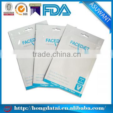 Three side seal plastic bags with customized logo printing for cosmetics                        
                                                                                Supplier's Choice