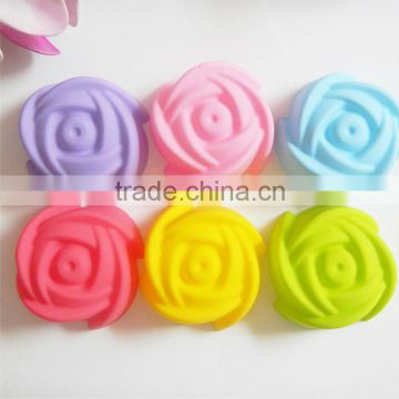 Food grade rose shaped silicone cake molds