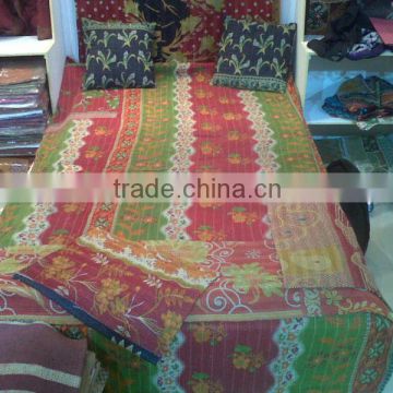 WHOLESALE LOTS OF~INDIAN VINTAGE KANTHA QUILTS THROWS RUGS PILLOWS CUSHIONS PLACE MATS NAPKINS TABLE-RUNNERS CURTAINS POUFS