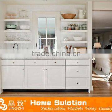 White color kitchen cabinet design customized solid wood kitchen cabinet