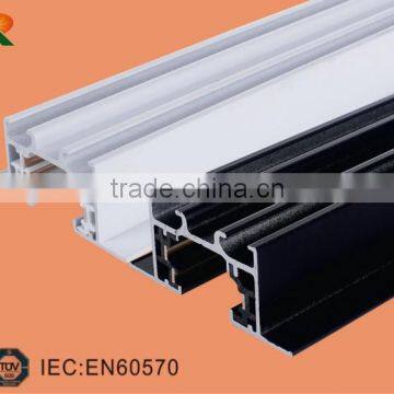 Recessed 3 wire track rail for led track lighting