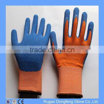 Blue Latex Palm Coated Level 5 Cutting Gloves Cut Resistant Knitted Gloves