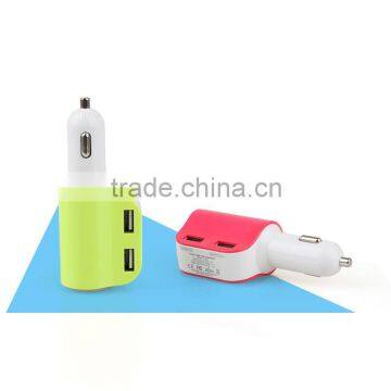 Custom Promotional Dual Port USB Car Battery Charger car phone charger