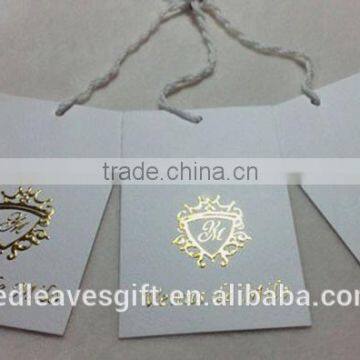 White Card Hot Stamps Logo Garment Tags and Labels Hang Tags for Clothing photo-3