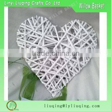 Hot sale decorative yellow Heart shape flower decorations/Willow heart/ Heart shaped wall decoration