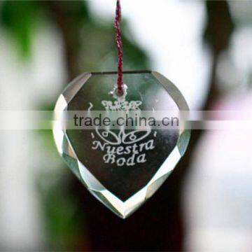 wholesale newest pendant drop crystal christmas flat ornaments