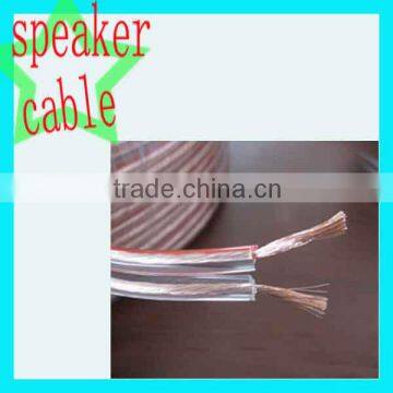 transparent with red line speaker cable