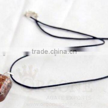 Tiger Eye Orgone Rounded Square Pendant With Cord : Wholesale