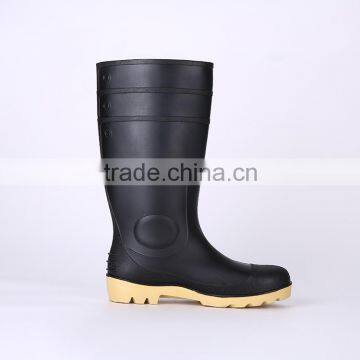 2016 Unisex Black Safety PVC Rain Boots With Steel Toe, Steel Toe Insert Safety Boots photo-5