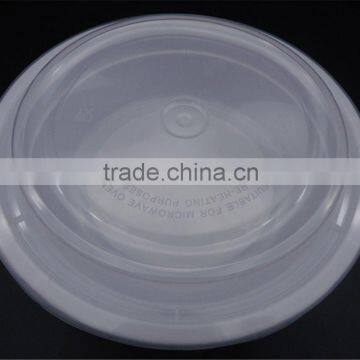 health black disposable round melamine salad bowl with lid