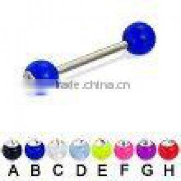 Acrylic uv tongue ring,body jewelry