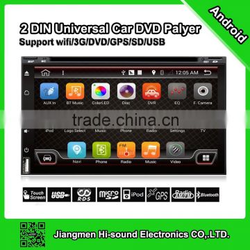 hot selling 2 din android car pc for volkswagen with gps/ dvd /aux / rsd