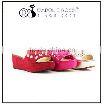 autumn soft lady rubber plush slipper for beach