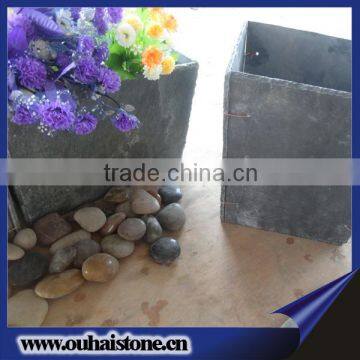 Private house decoration useful slate stone indoors flower pots