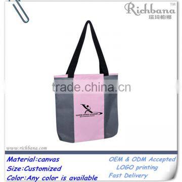 folding canvas tote bag with long handle