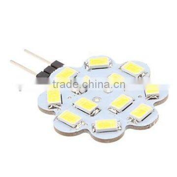 G4 6W 12x5630 SMD 500-560LM 6000-6500K Natural White Light Lotus Shaped LED Spot Bulb (12V)