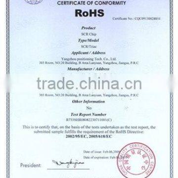 CERTIFICATE OF CONFORMITY