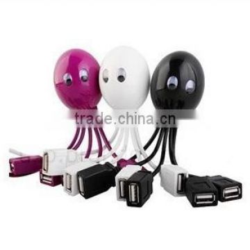 Funny cute octopus USB 2.0 Charger Hub for promotions