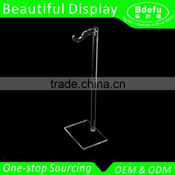 Customized single arm plastic display stand for handbag