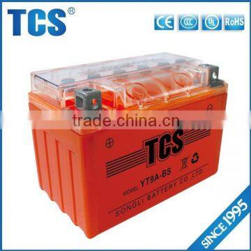 Newest hot sell 9ah 12v two wheel motorcycle battery