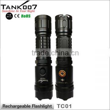 High Lumens LED Flashlight With 18650 3400mA Batteries