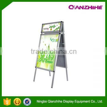 Double Sided Aluminum Poster Display Stands With Header, Pavement Sign Stands
