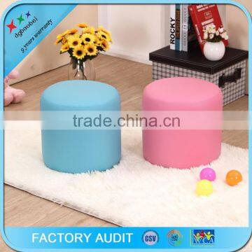 Pink/Blue Round Ottoman