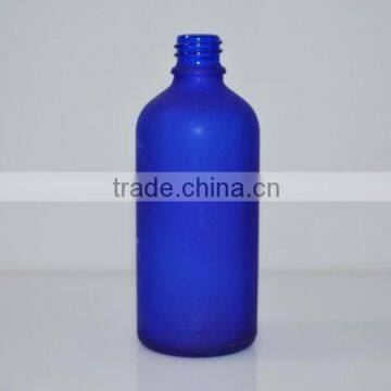 100ml blue frost glass dropper bottle with childproof and tamper evident cap