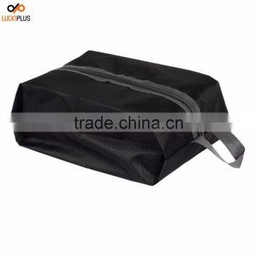 Luckiplus Portable Waterproof Nylon Travel Shoe Bags Black photo-6
